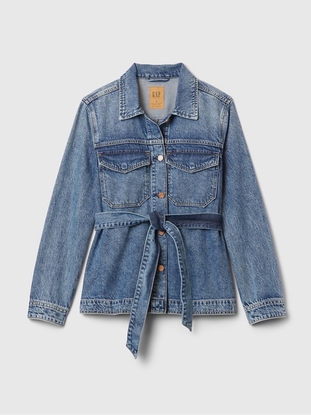 GAP ultrasoft belted denim jacket cotton unworn SZ XXL